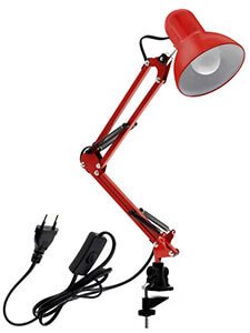 lampara roja para mesa de trabajo