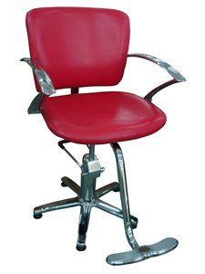 silla para estilista roja