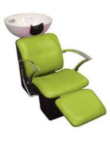 Shampoo Bowls con sillas verde
